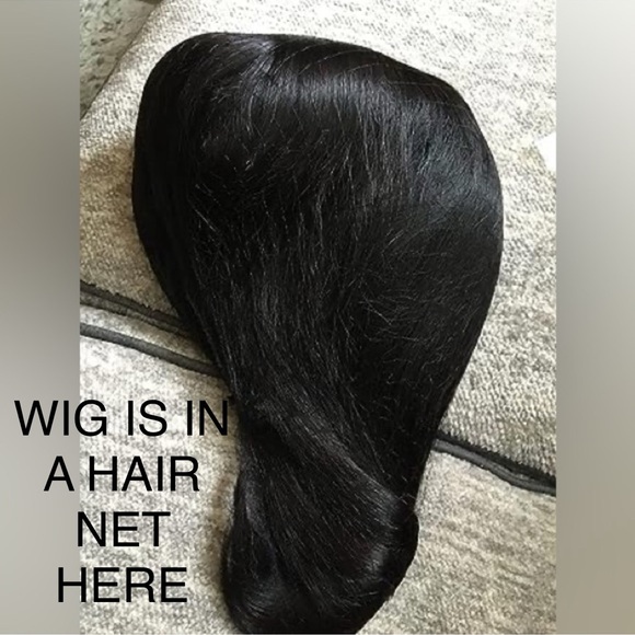 HUMAN HAIR Brazilian 10” Short Black Straight Bob Wig w/Bangs 2X1 HD Lace Scalp - Picture 10 of 11